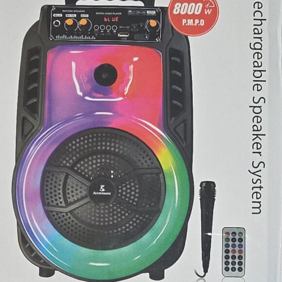 Rechargeable Speaker System With Remote And Mic 